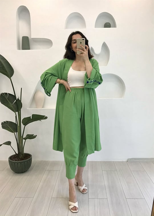 BENETTON KİMONO PANTOLON TAKIM