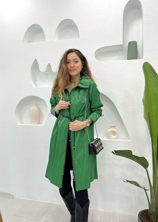 BENETTON STOPERLİ YAKASİ BÜZGÜLÜ KAP