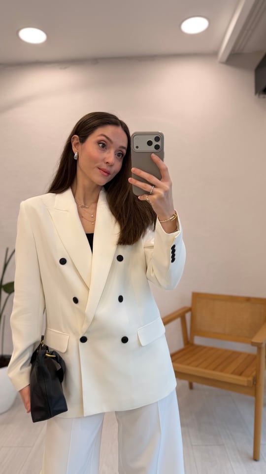 BEYAZ 0785 KRUVAZE BLAZER CEKET