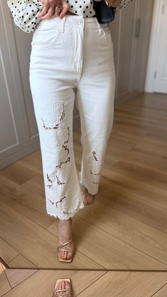BEYAZ 0960 NAKIŞLI JEAN 