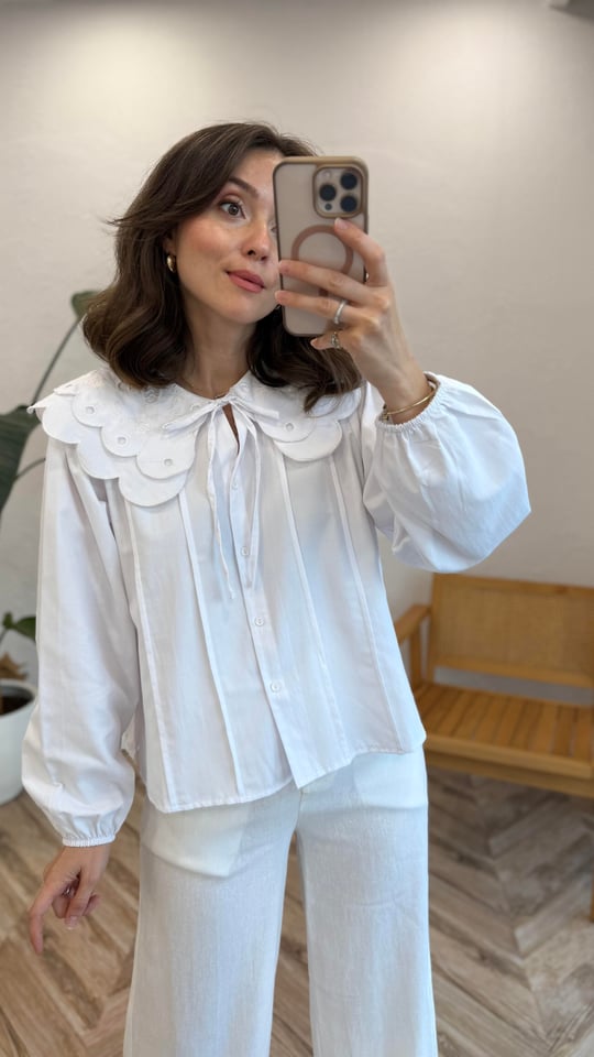 BEYAZ 2975 NAKIŞ DTY GÖMLEK