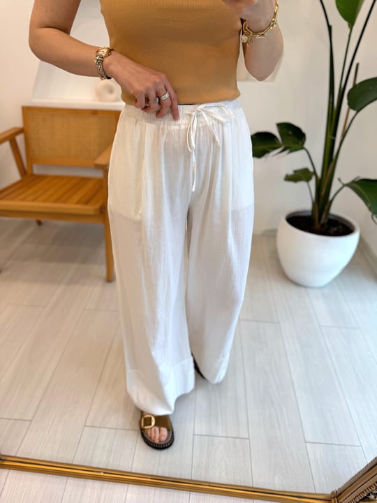 BEYAZ 48 DOUBLE PAÇA PANTOLON