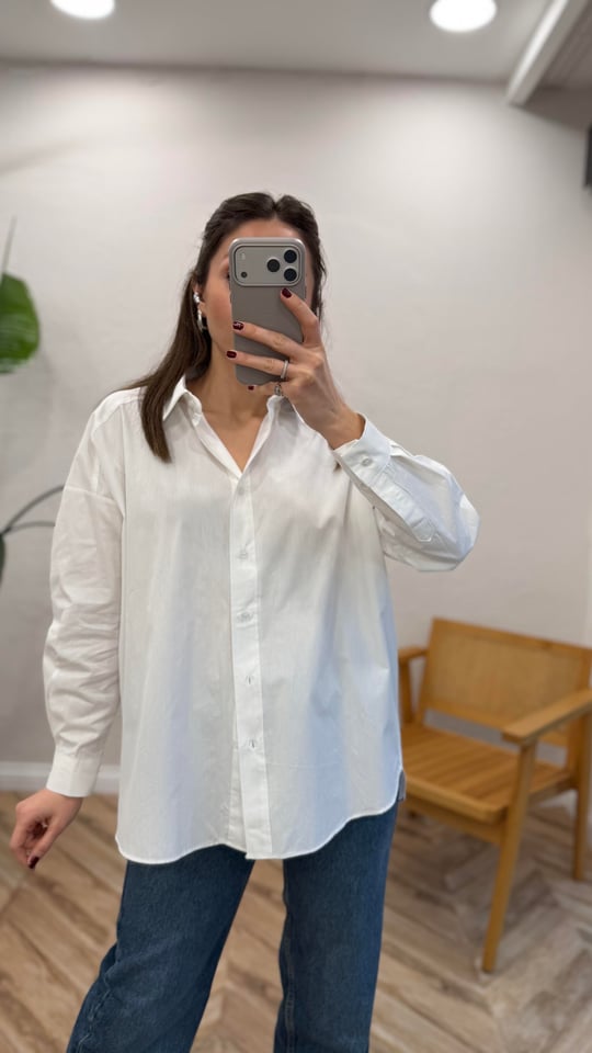 BEYAZ 4943 POPLİN GÖMLEK