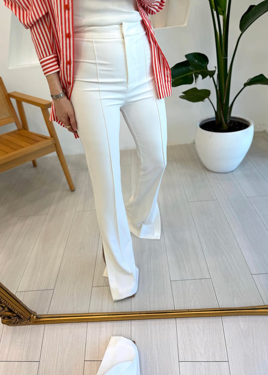 BEYAZ 71279 YIRTMAÇLI PANTOLON 