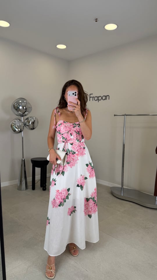 BEYAZ-PEMBE 052 ASKILI ELBİSE
