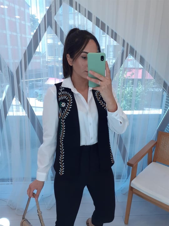 BEYAZ-SİYAH 6522 GÖMLEK YELEK