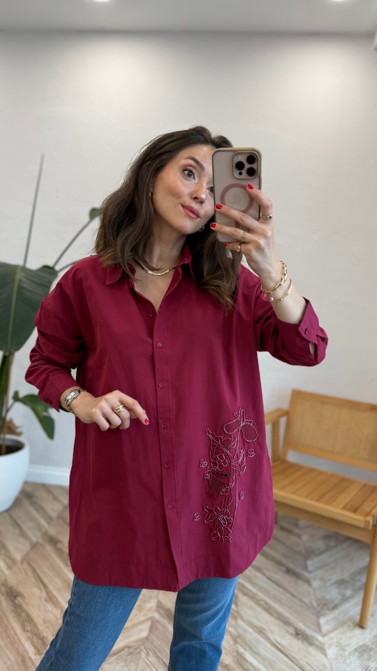 BORDO 2964 NAKIŞ DTY GÖMLEK