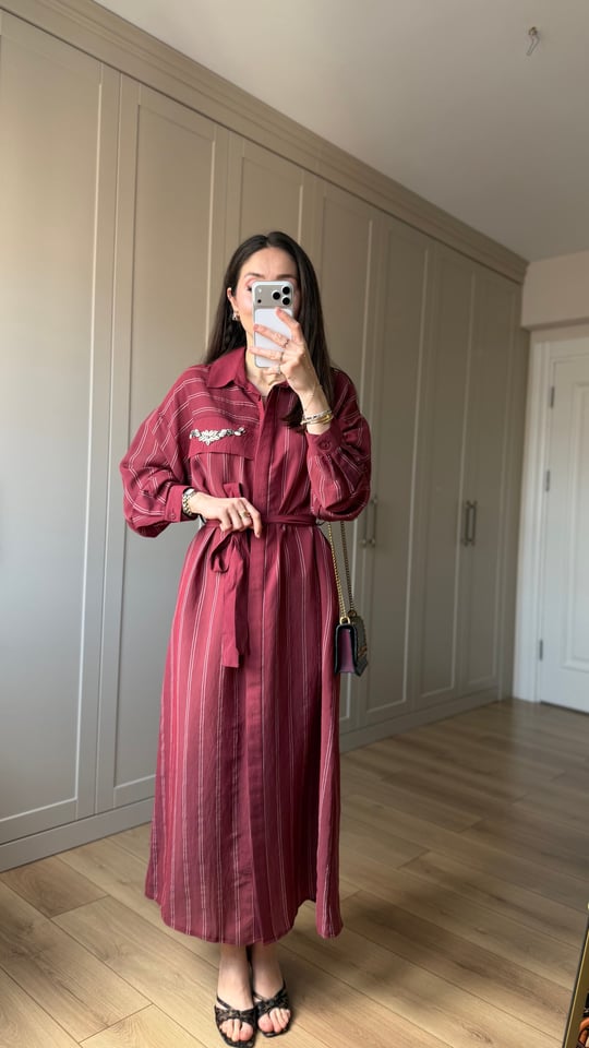 BORDO 6721 İŞLEMELİ MİRANDA ELBİSE 