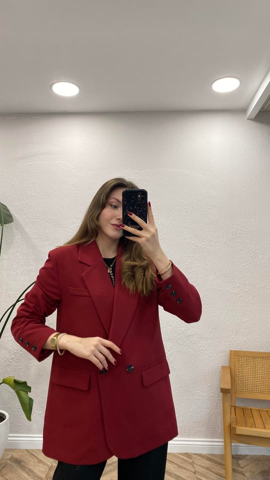 BORDO 8814 BLAZER CEKET 