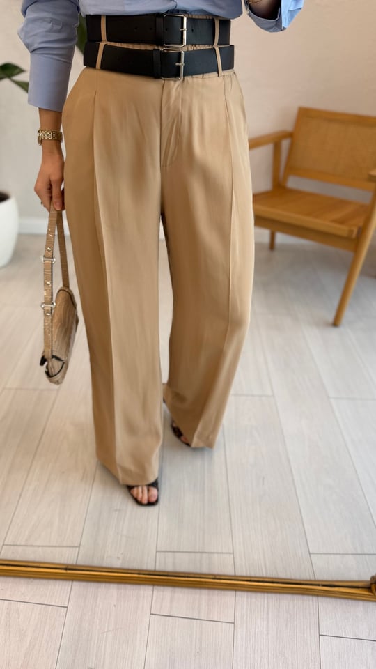 CAMEL 1450 ÇİFT KEMER DETAY PANTOLON 