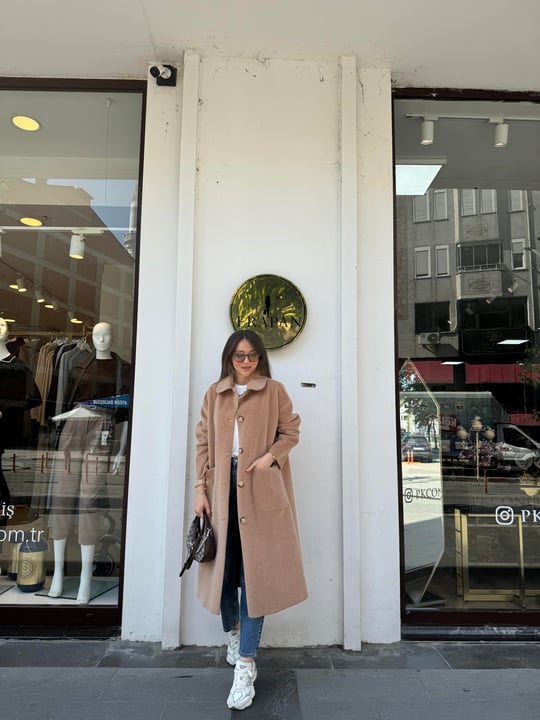 CAMEL 31134 OVERSİZE KABAN