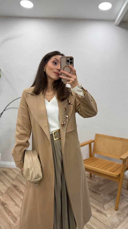 CAMEL 6011 YAKA PUL DTY TRENÇ 