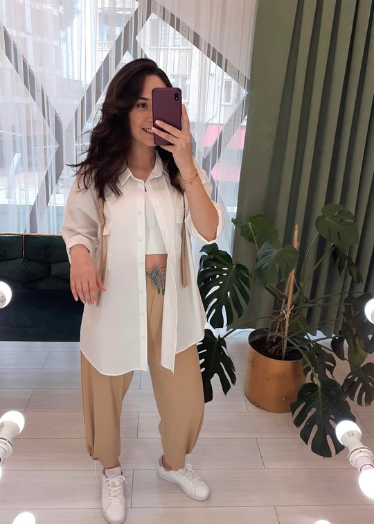 CAMEL POPLİN GÖMLEK BAMBU PANTOLON TAKIM