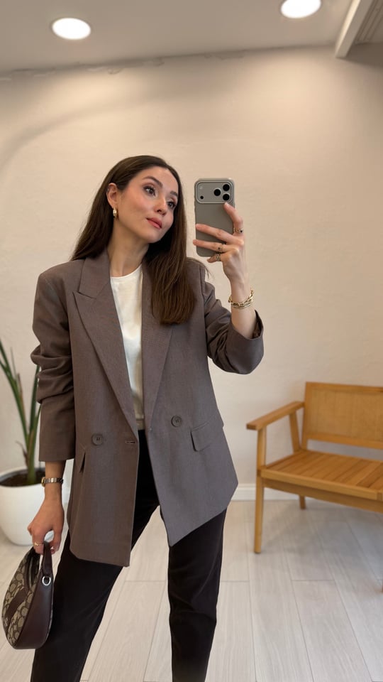 DİLVİN 0788 BLAZER CEKET KOYU VİZON S