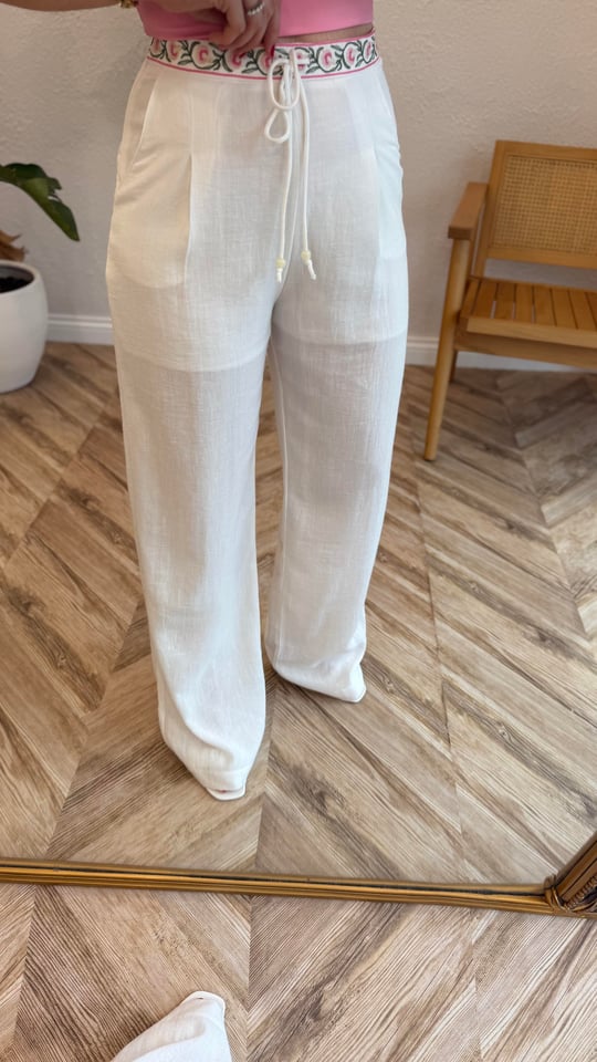 EKRU 0598 İŞLEME PANTOLON
