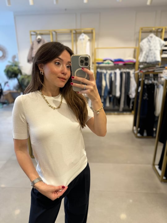 EKRU 10426 BİSİKLET YAKA ARKASI DÜĞME DETAY TRİKO