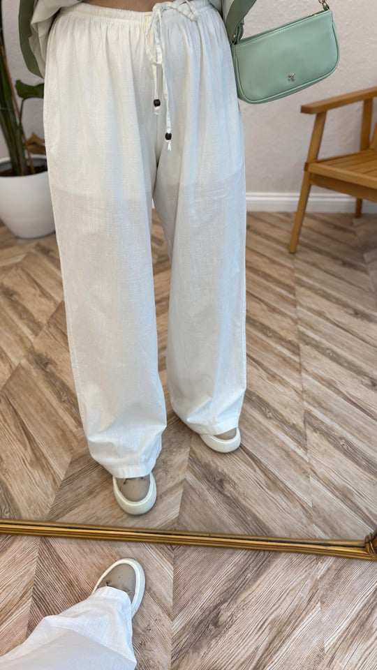 EKRU 1327 KETEN  PANTOLON 