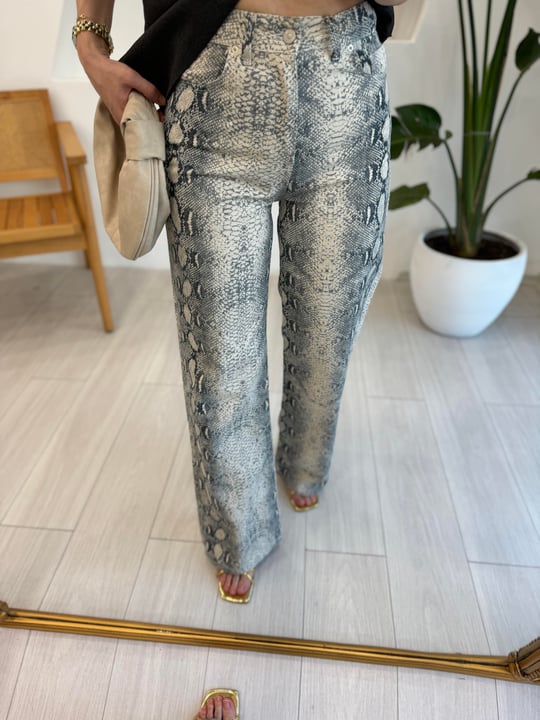 EKRU 1692 YILAN DESEN PANTOLON