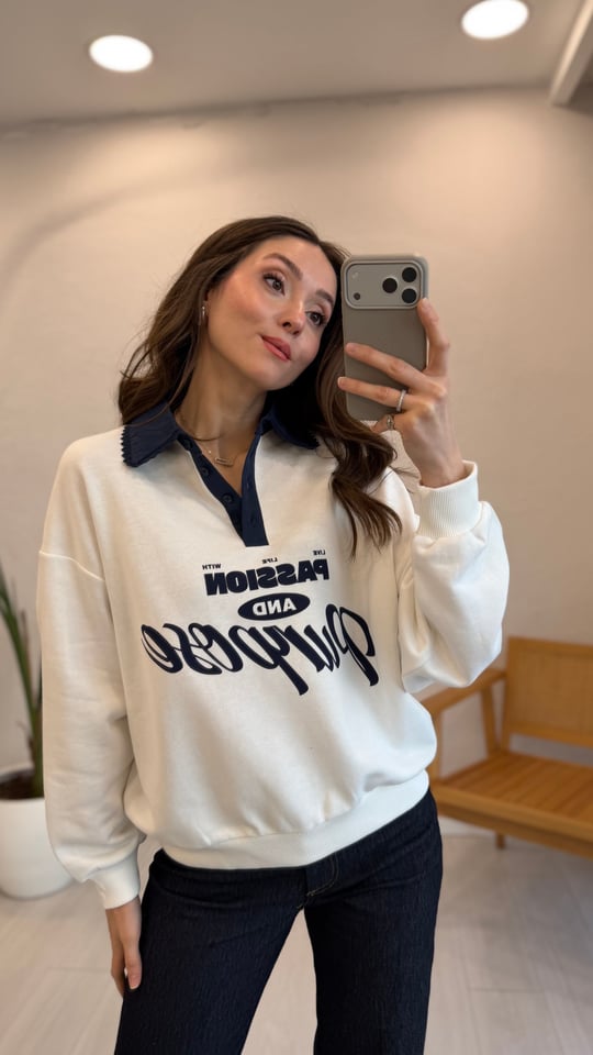 EKRU 1717 POLO YAKA  SWEAT 