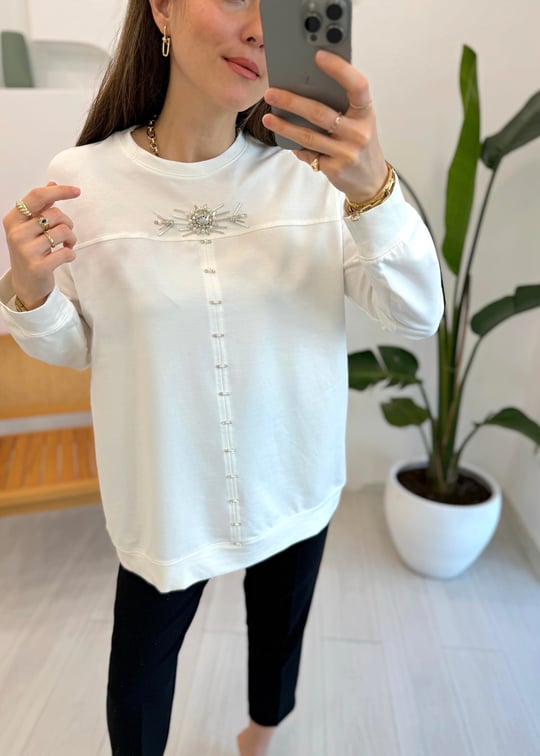 EKRU 4150 İKİ İPLİK SWEAT