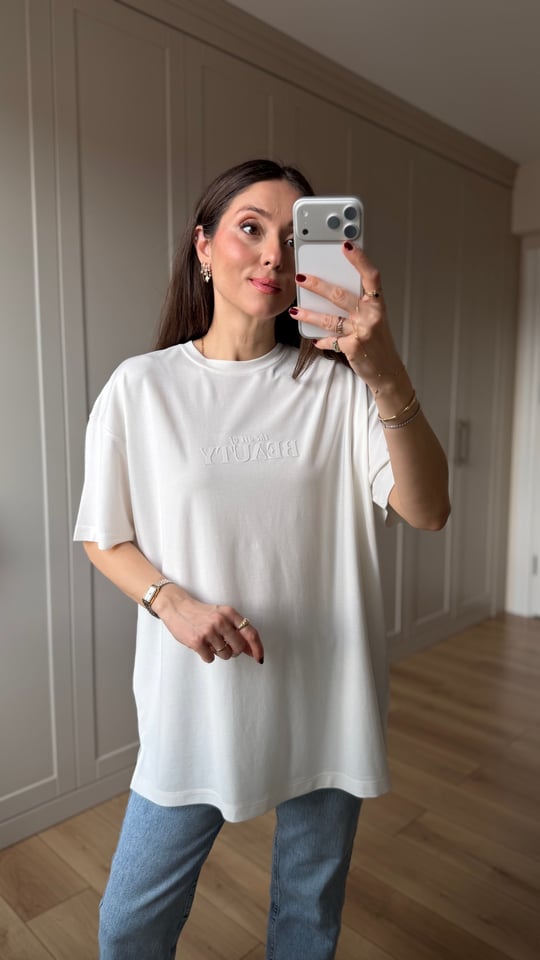 EKRU 6462 BEAUTY BASKI TİŞÖRT 