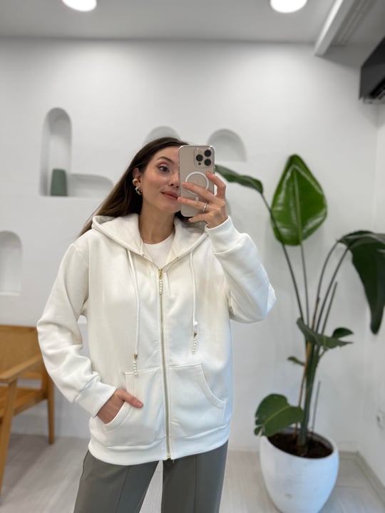 EKRU 6553 İNCİLİ SWEAT