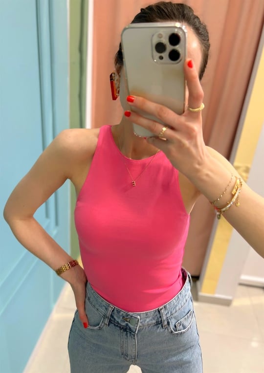 FUŞYA 3694 HALTER YAKA TSHIRT
