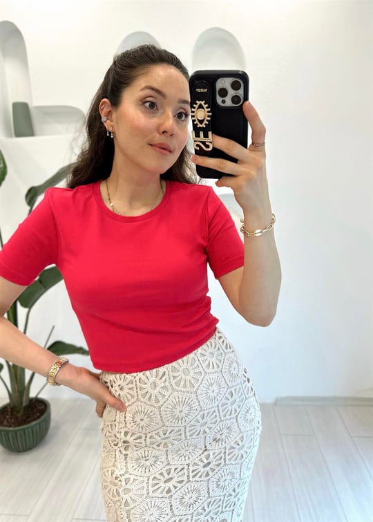 FUŞYA CROP TSHİRT 