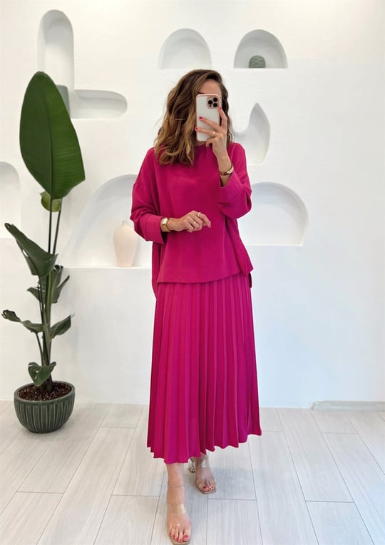 FUŞYA PİLİSELİ ETEKLİ TAKIM 
