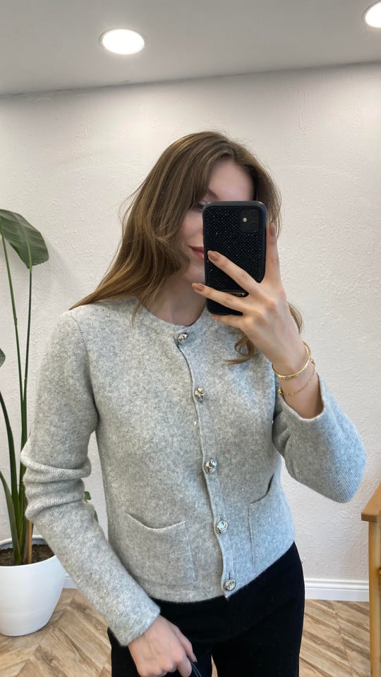 GRİ 0935 PULLU HIRKA