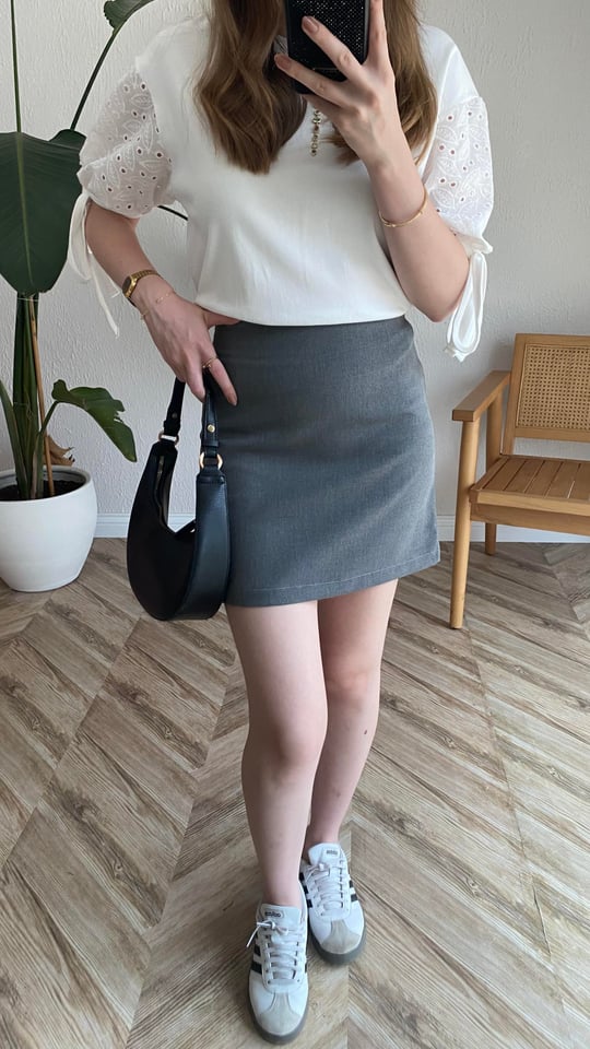 GRİ 1066 KISA ETEK