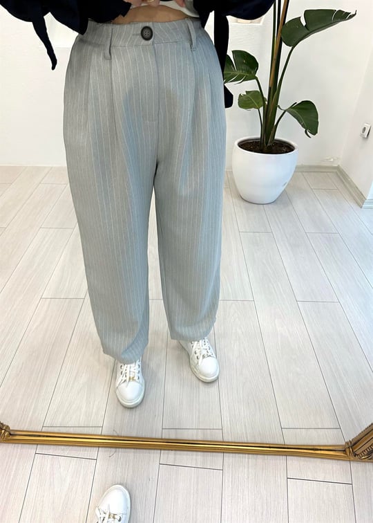 GRİ 5123 BALIKSIRTI PANTOLON