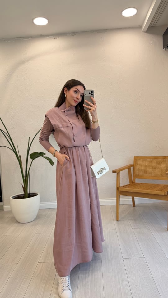 GÜL KURUSU 4364 YELEK ELBİSE 