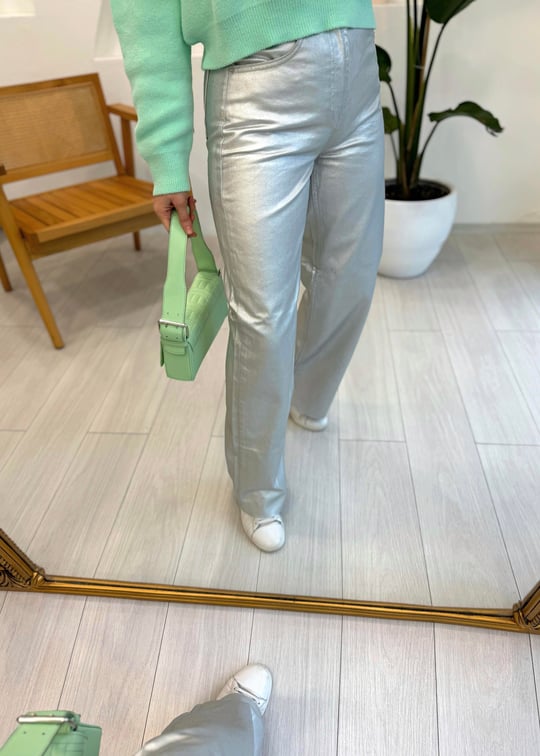 GÜMÜŞ 1047 METALİK PANTOLON 