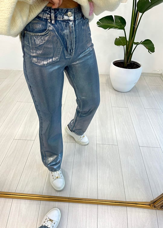 GÜMÜŞ 71373 VARAK BASKILI PANTOLON