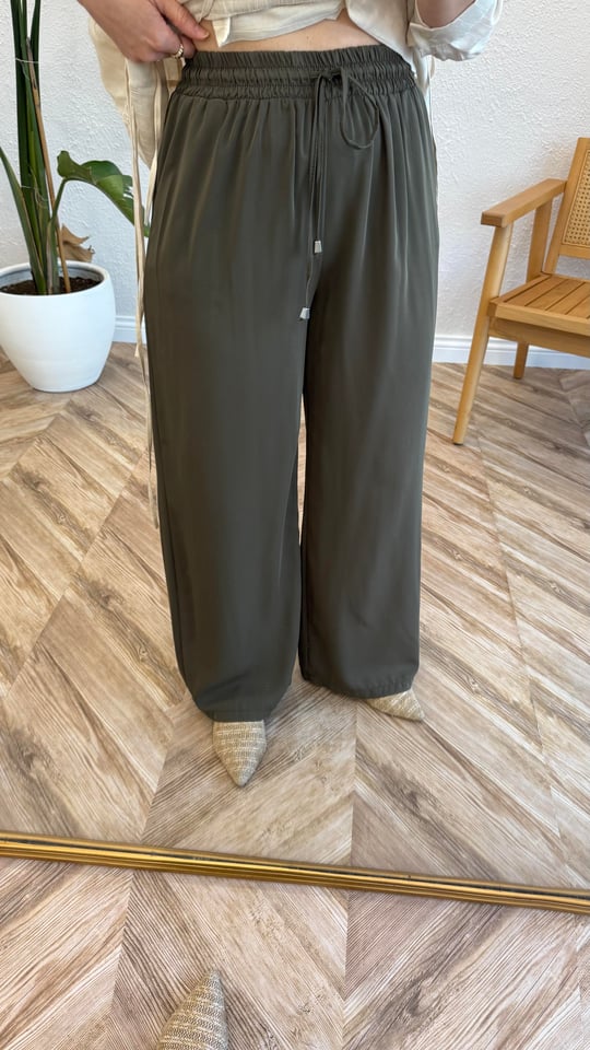HAKİ 0858 BOL PAÇA PANTOLON