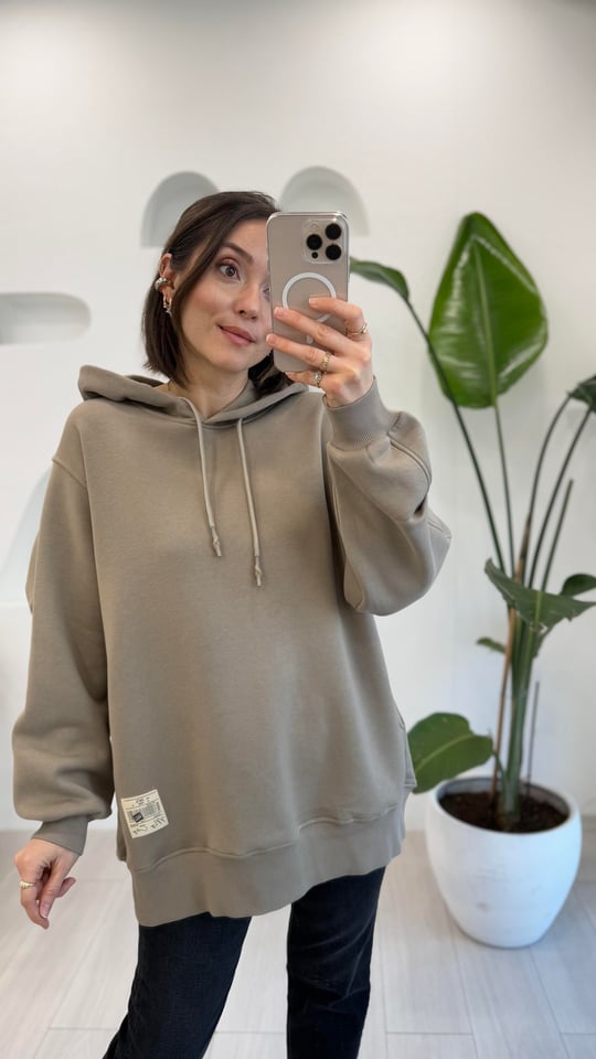 HAKİ 3105 KAPÜŞONLU SWEATSHİRT
