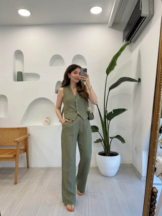 HAKİ 7156 YELEK PANTOLON TAKIM 