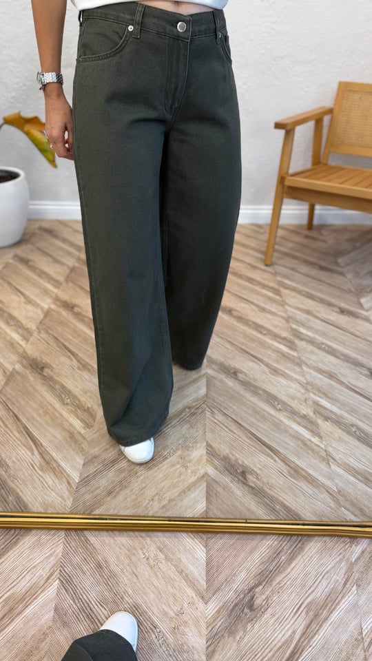 HAKİ 7556 NAKIŞ DETAY PANTOLON 