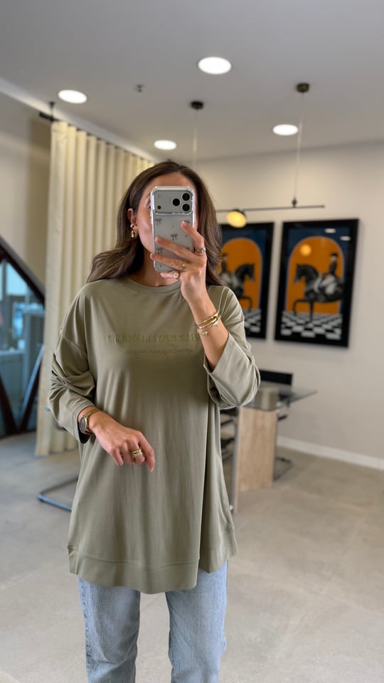 HAKİ 7840 BASKILI TİŞÖRT 