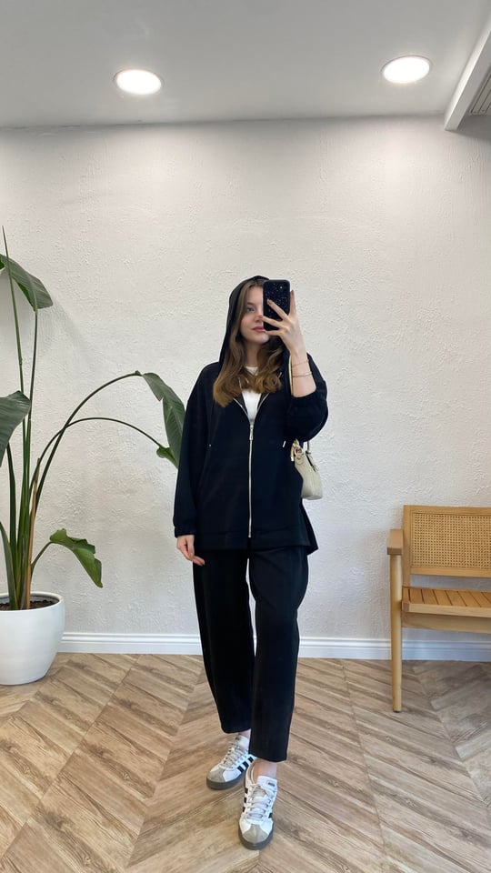 İKOLL 4491 PANT. TAKIM SİYAH S