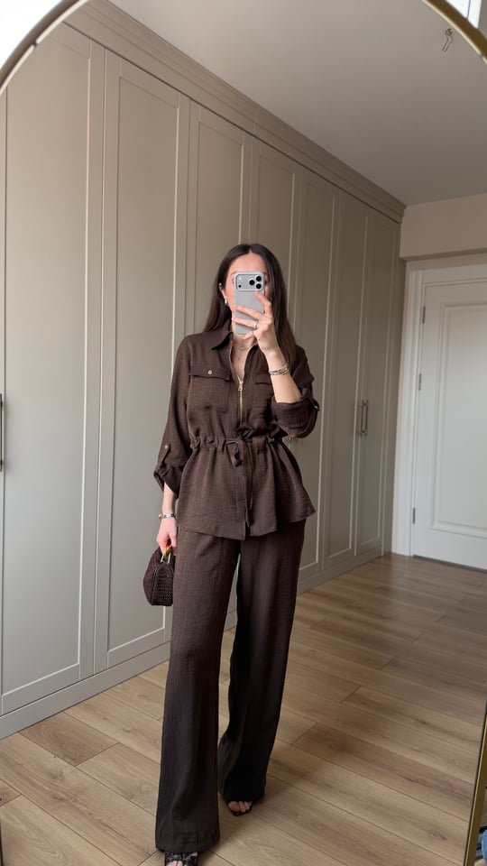 KAHVE 1279 CEKET PANTOLON TAKIM 