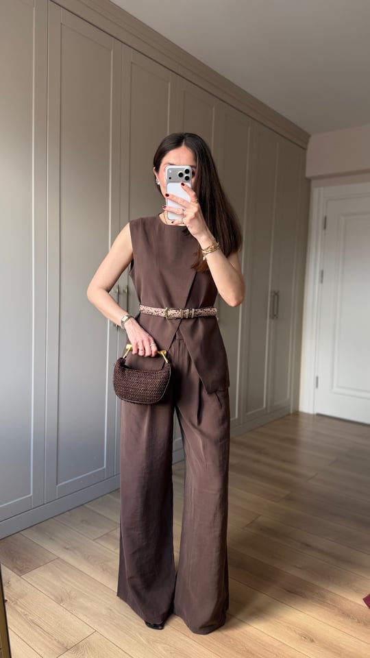 KAHVE 1801 TENSEL PANTOLON 