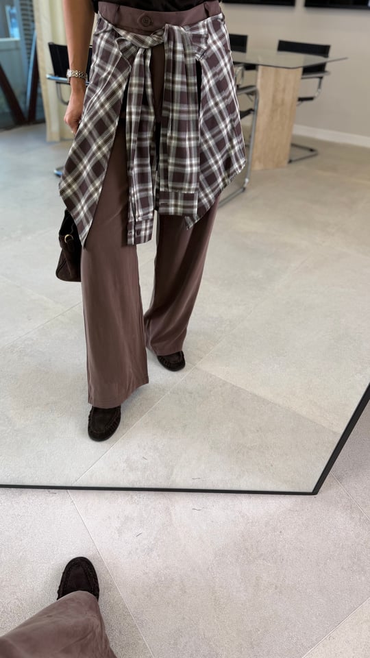 KAHVE 2066 BELİ GÖMLEKLİ PANTOLON 