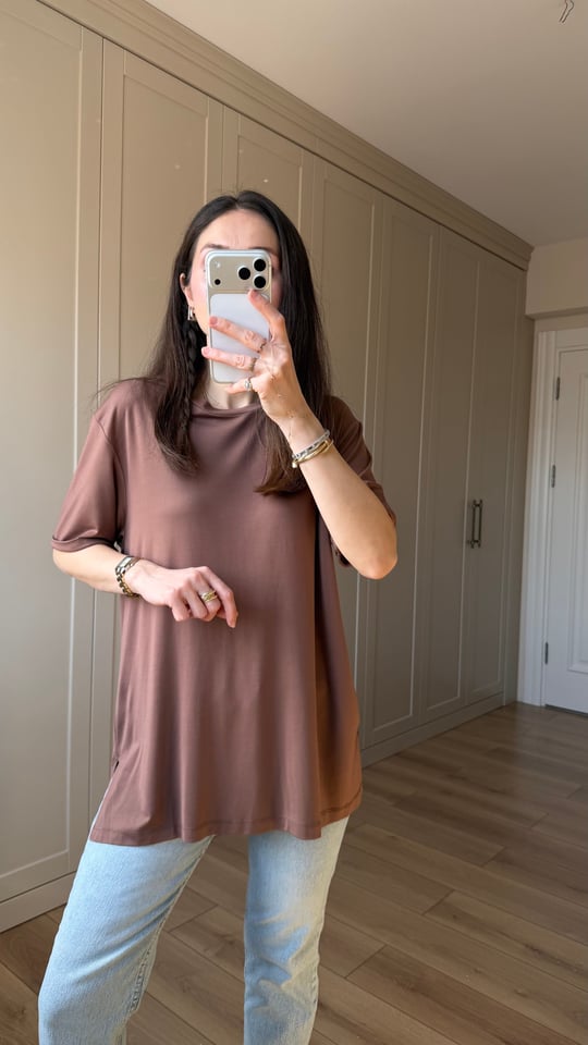 KAHVE 6161 BAMBU TİŞÖRT 