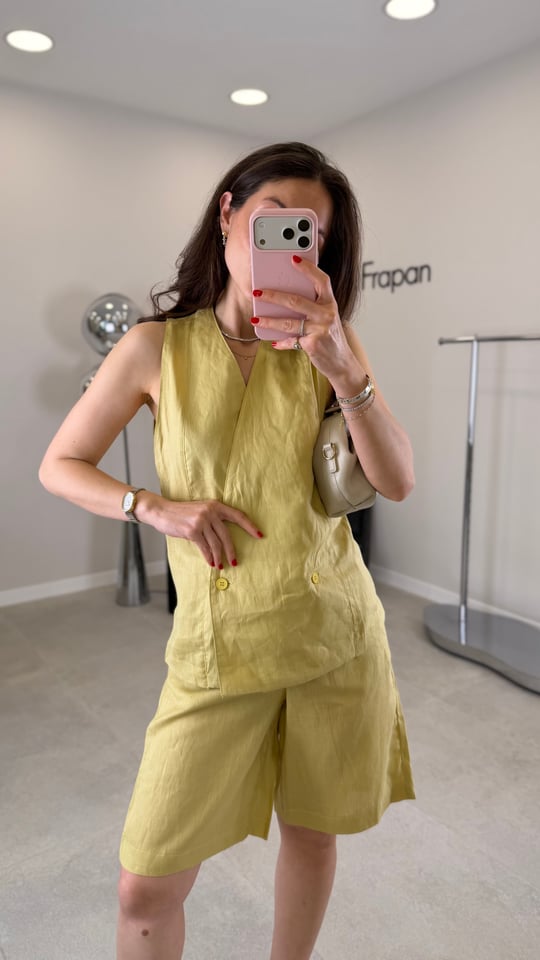KAREN 2003 KETEN YELEK OLİVE S