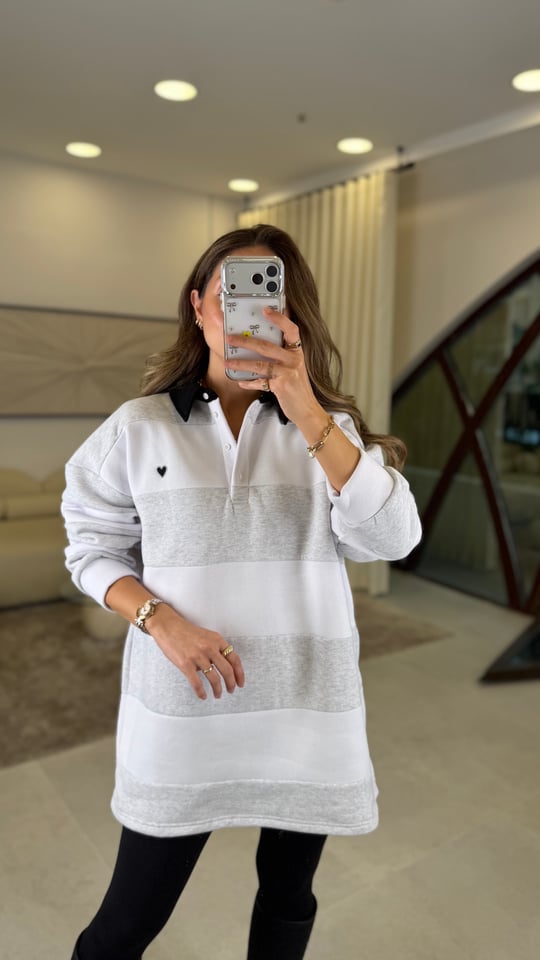 KARMELANJ 3534 ÇİZGİLİ SWEAT 