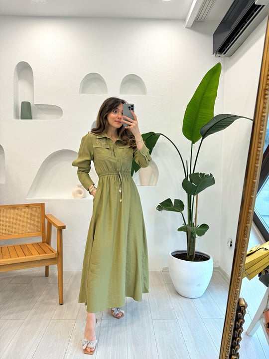 KEKİK 4730 TENCEL ELBİSE 