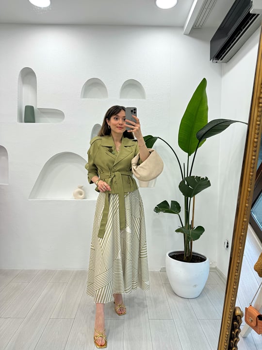 KEKİK 4844 TENCEL KISA TRENÇ 