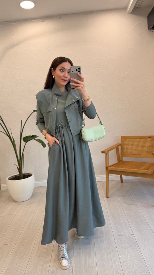 KOYU ÇAĞLA 4364 YELEK ELBİSE 